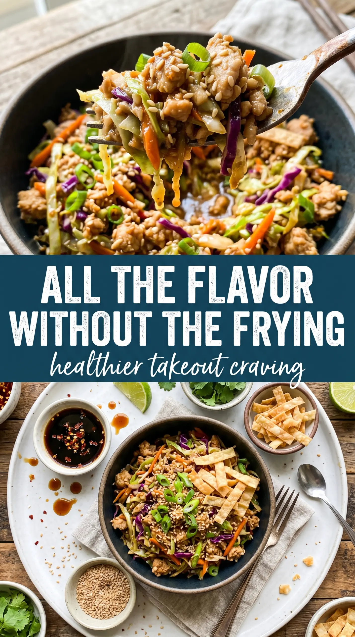 Blackstone Egg Roll in a Bowl colorful cabbage pork