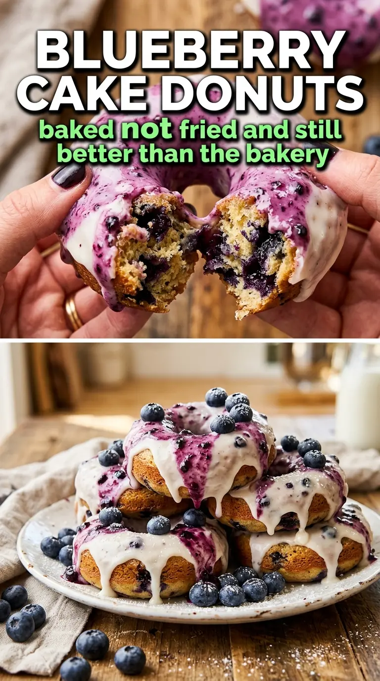 Blueberry cake donuts soft glazed