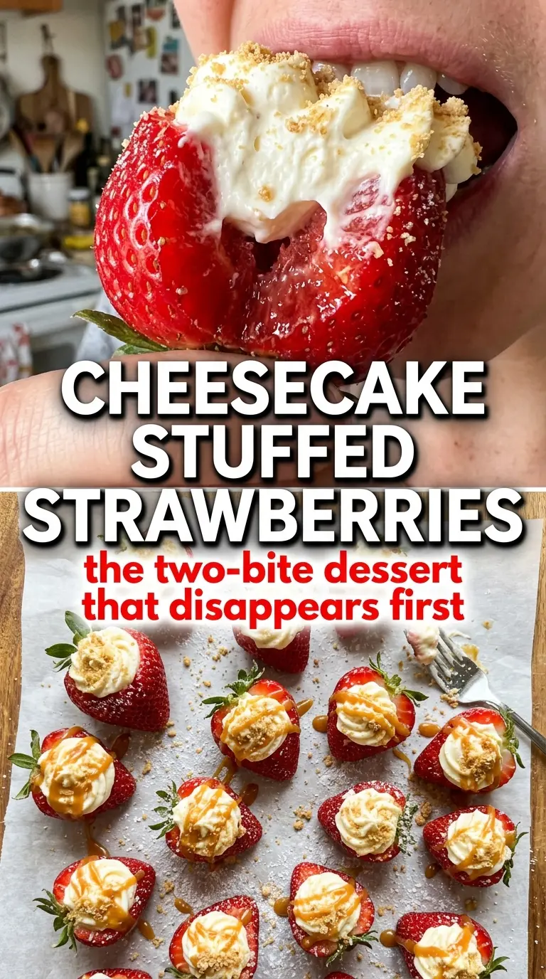 Cheesecake Stuffed Strawberries creamy strawberry bites