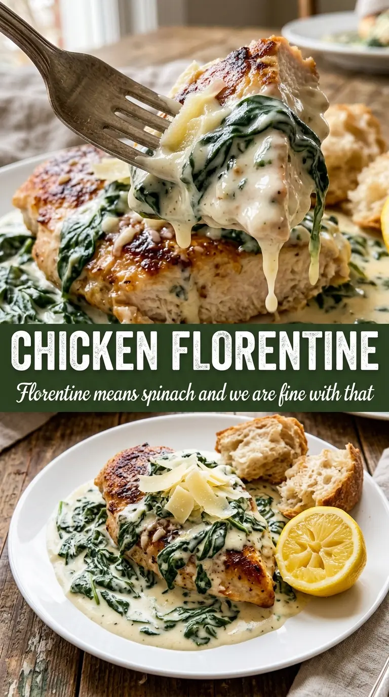 Chicken Florentine creamy spinach chicken