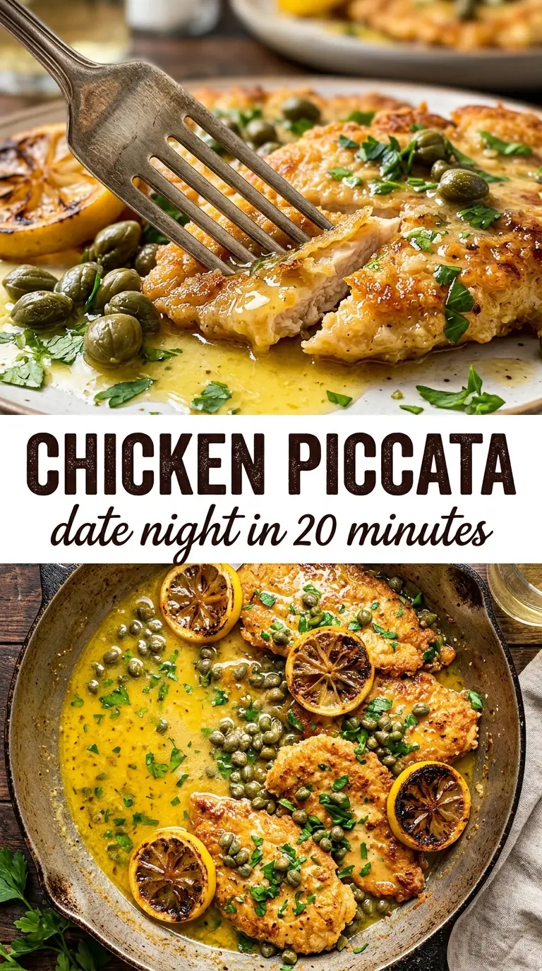 Chicken Piccata lemon caper pan sauce