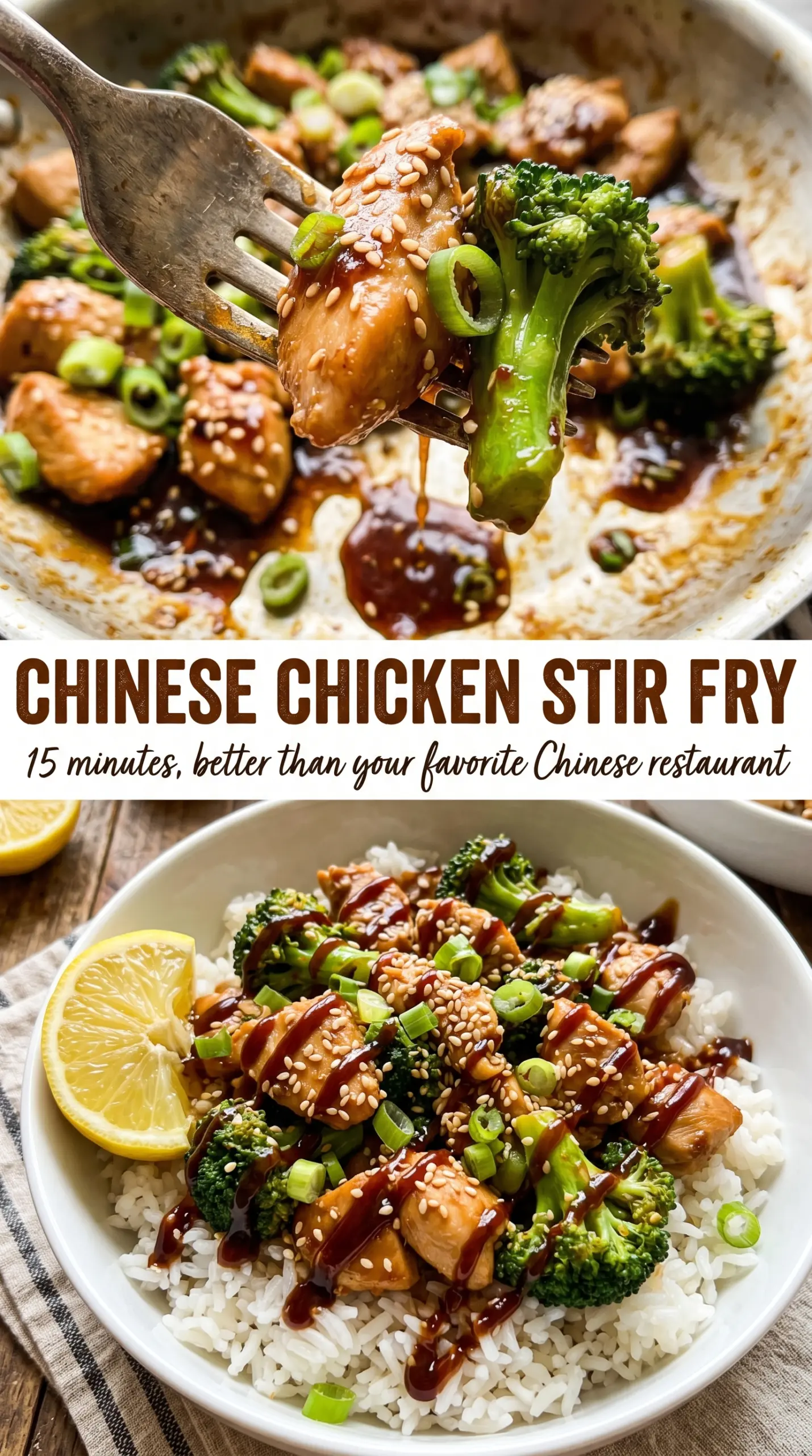 Chicken stir fry or bowl with vegetables
