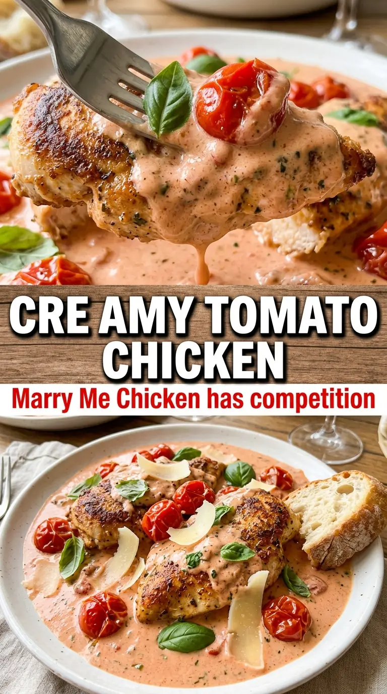 Cooked chicken with sauce and vegetables