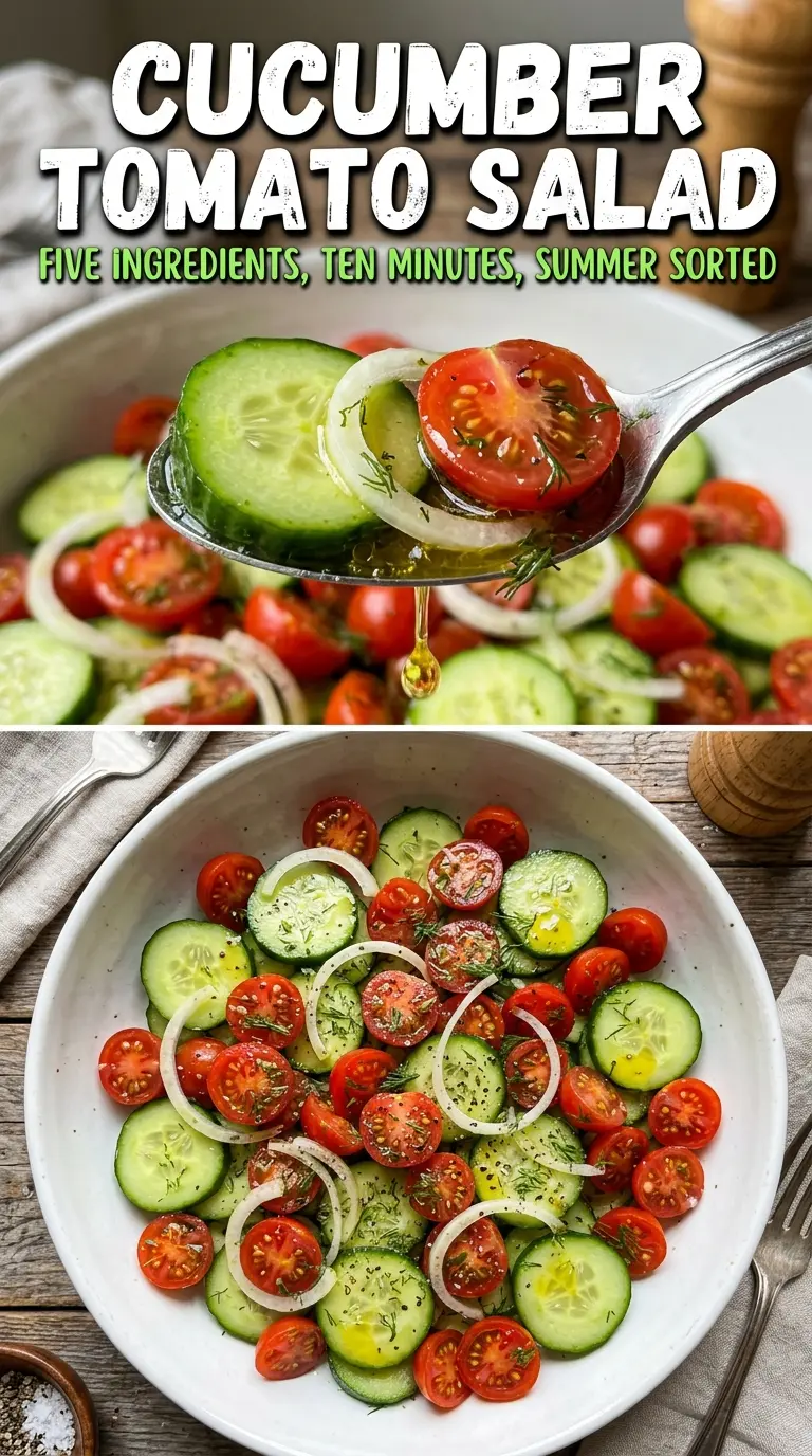 Cucumber Tomato Salad crisp tangy herb