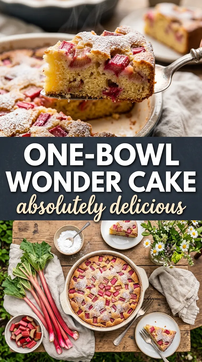 Best Ever Easy Rhubarb Cake moist tangy rustic
