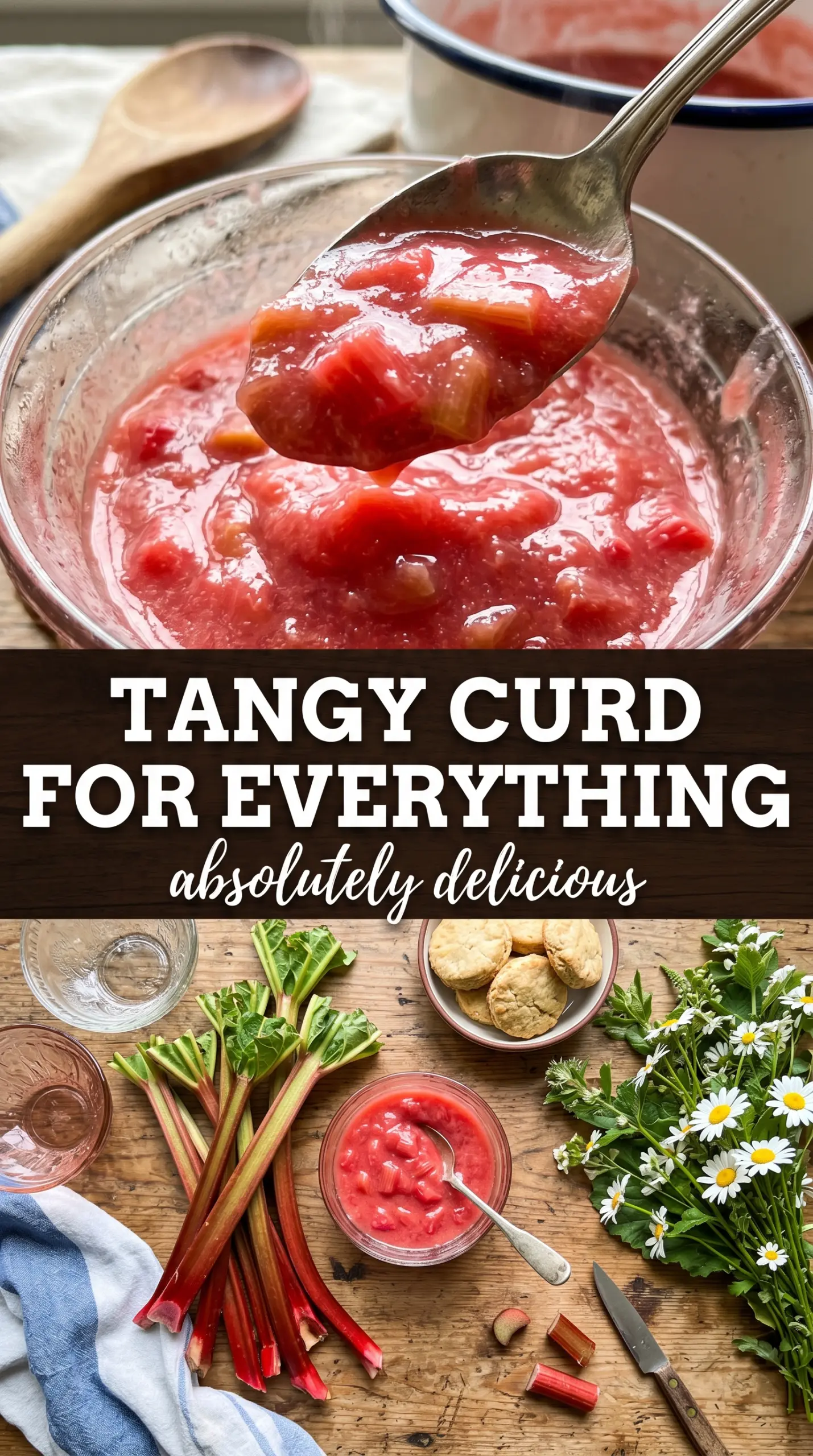 Easy Rhubarb Curd smooth pink