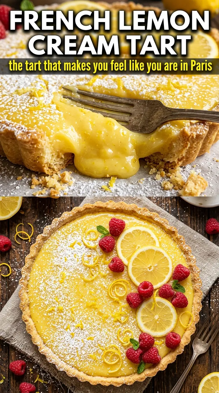 French Lemon Cream Tart silky bruleed citrus