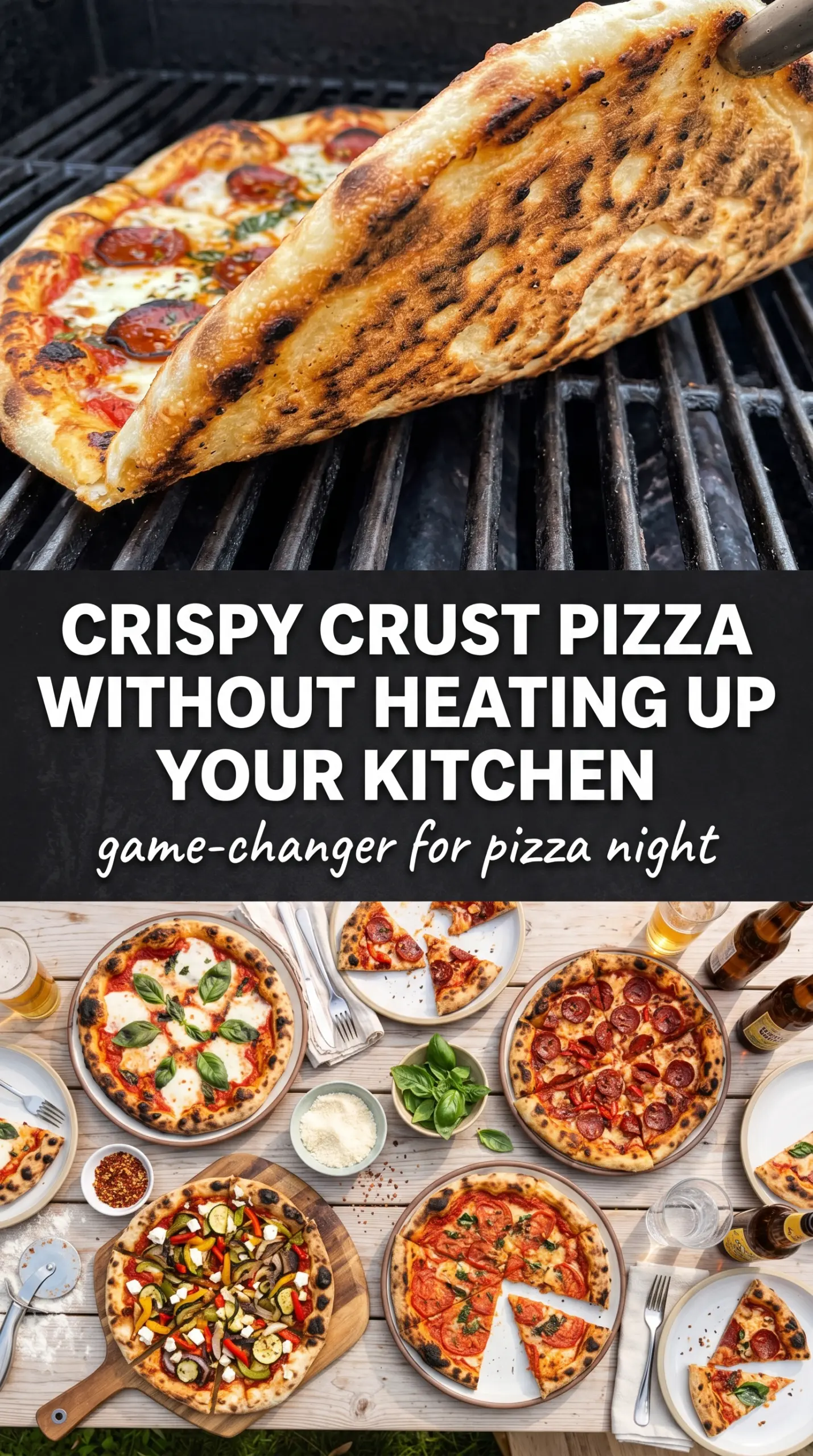 Grilled Pizza charred bubbling cheesy