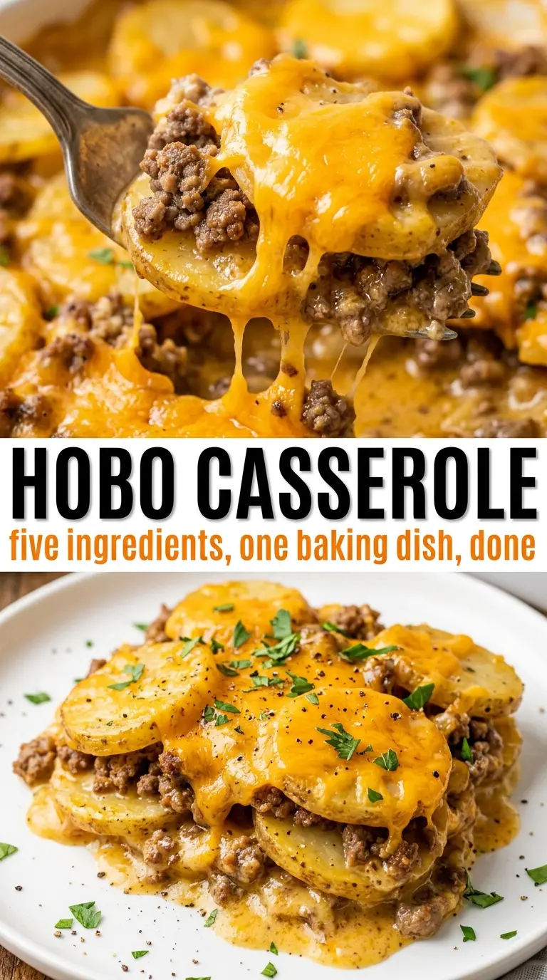 Hobo casserole cheesy potato bake