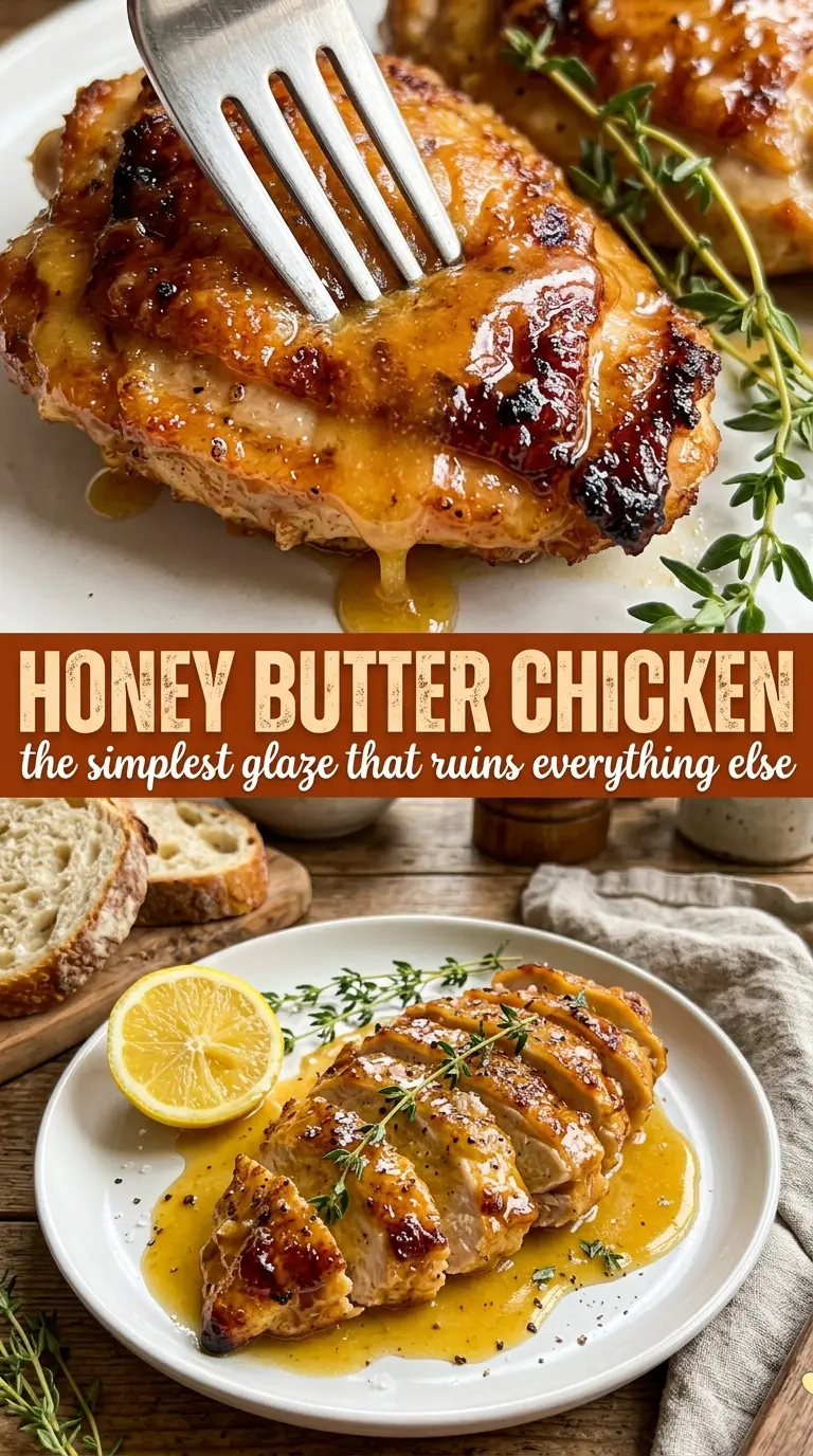 Honey Butter Chicken glossy skillet-glazed chicken