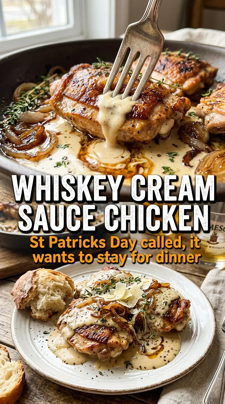 Irish Chicken in Whiskey Cream Sauce savory creamy