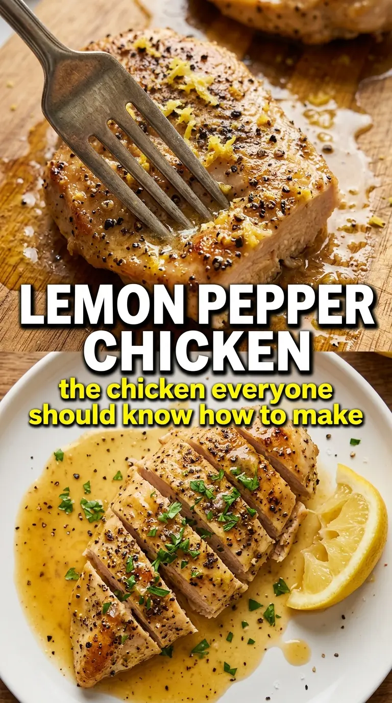 Lemon Pepper Chicken golden crust bright sauce