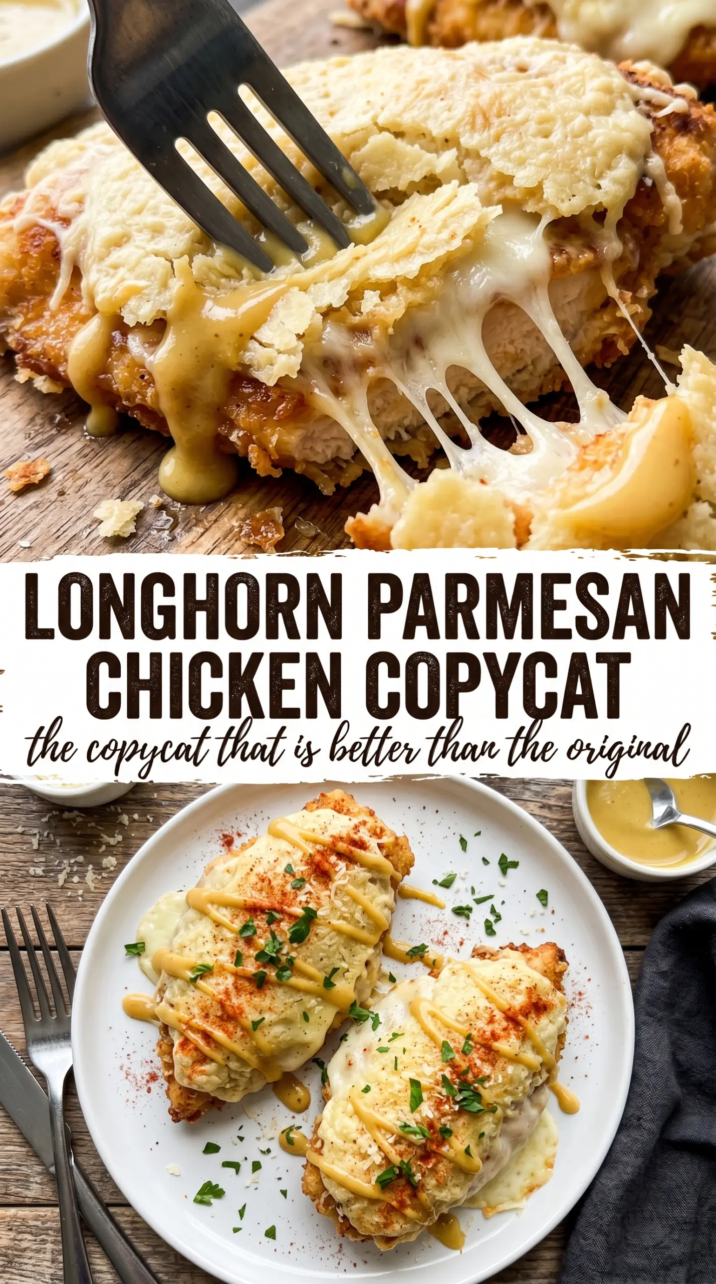 Longhorn Steakhouse Parmesan Chicken golden cheesy