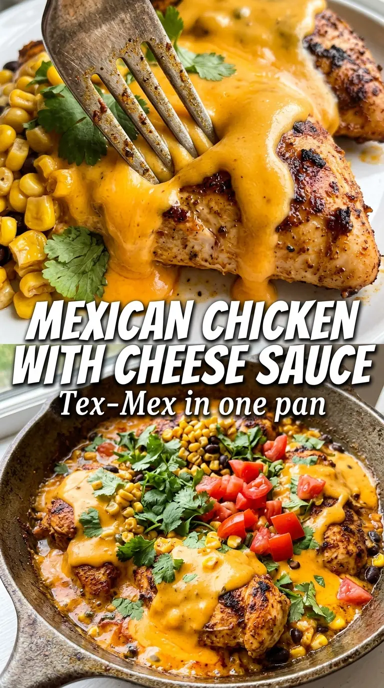 Cooked chicken with sauce and vegetables