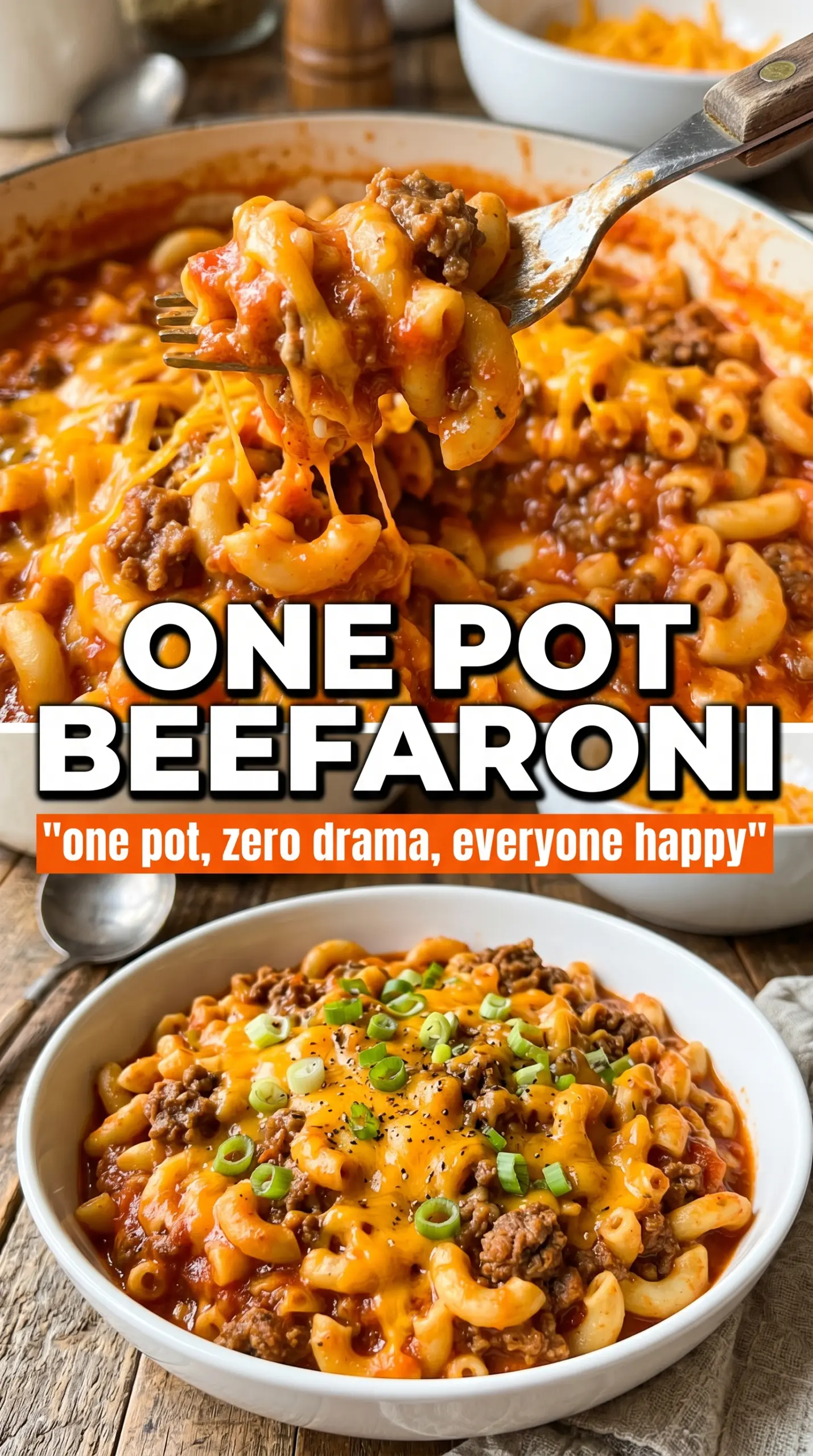 One Pot Beefaroni cheesy macaroni rich tomato