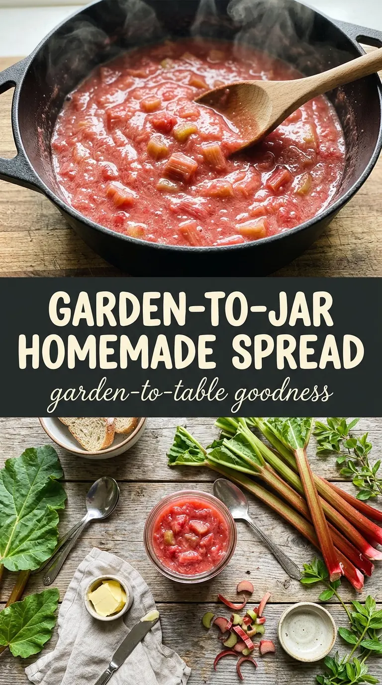 Rhubarb Butter pink spreadable smooth