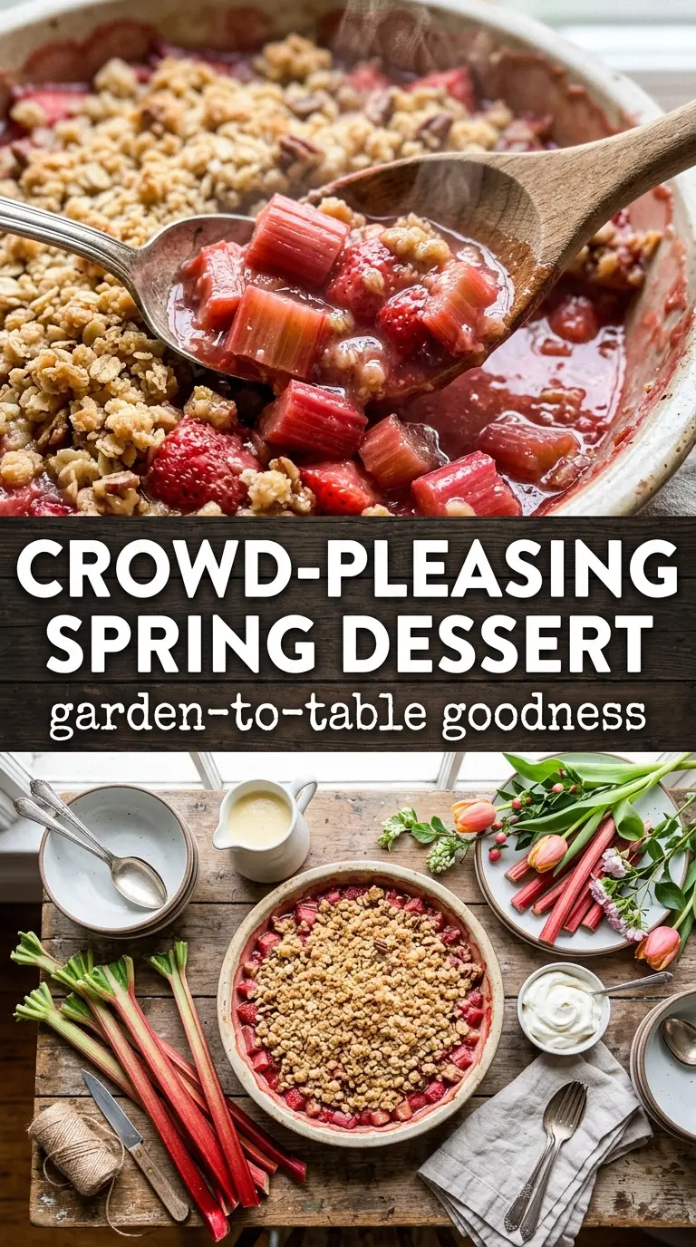 Rhubarb Crisp sweet tart crunchy