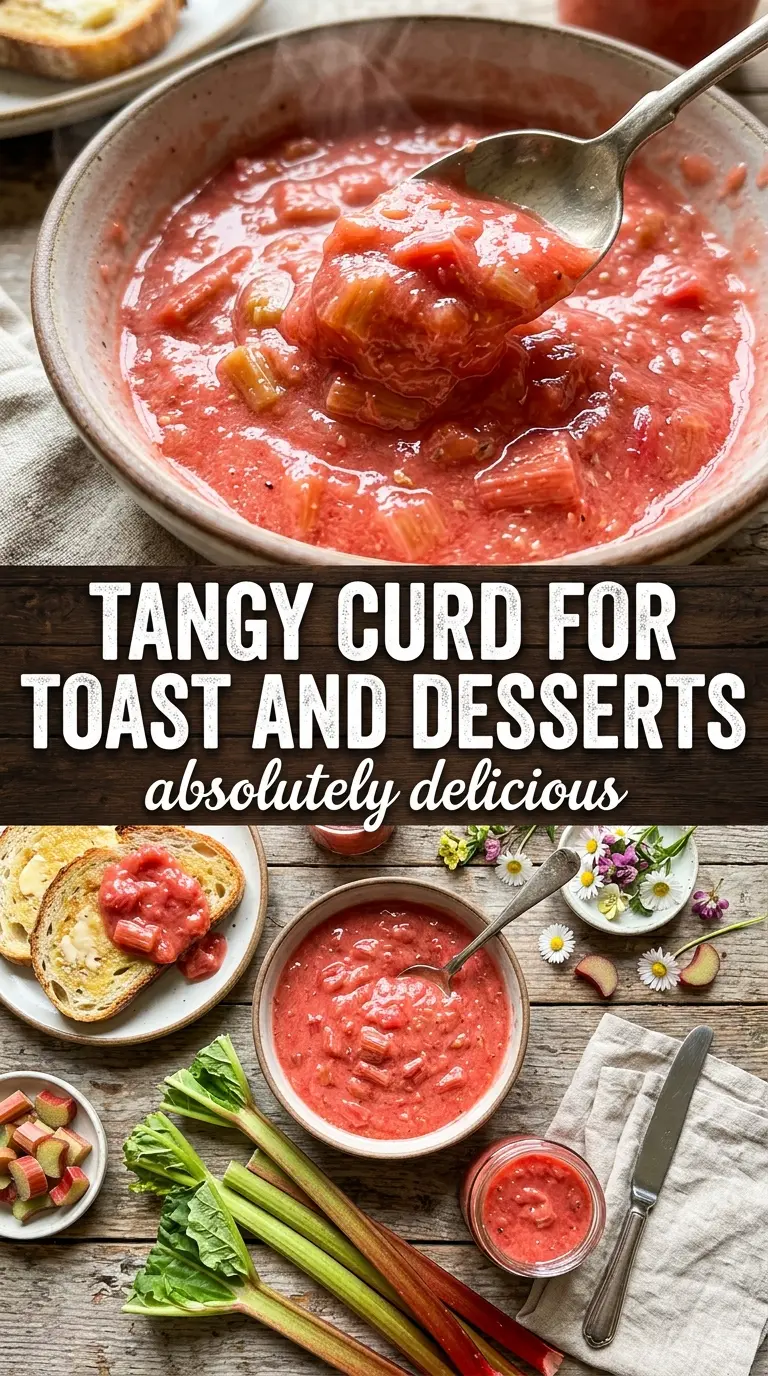 Rhubarb Curd smooth pink silky