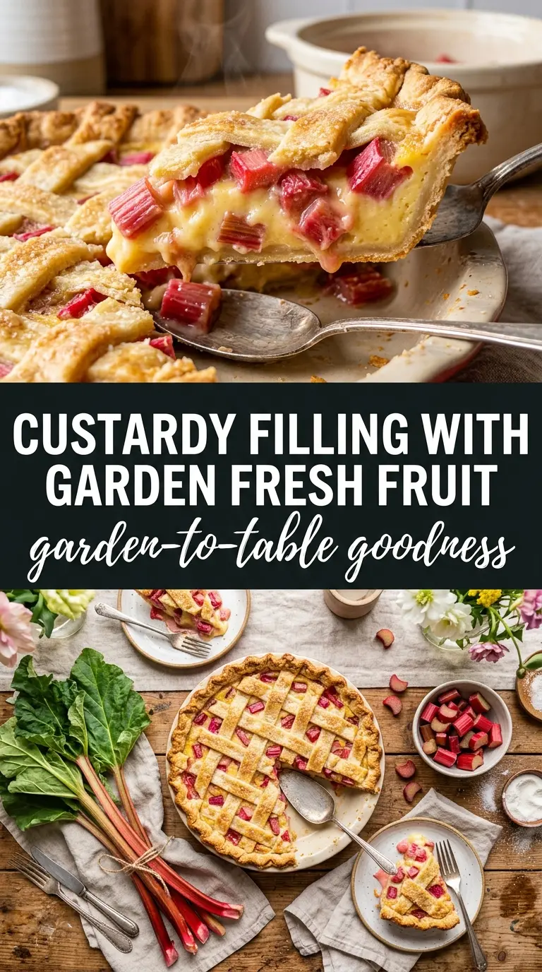 Rhubarb Custard Pie creamy rhubarb pie