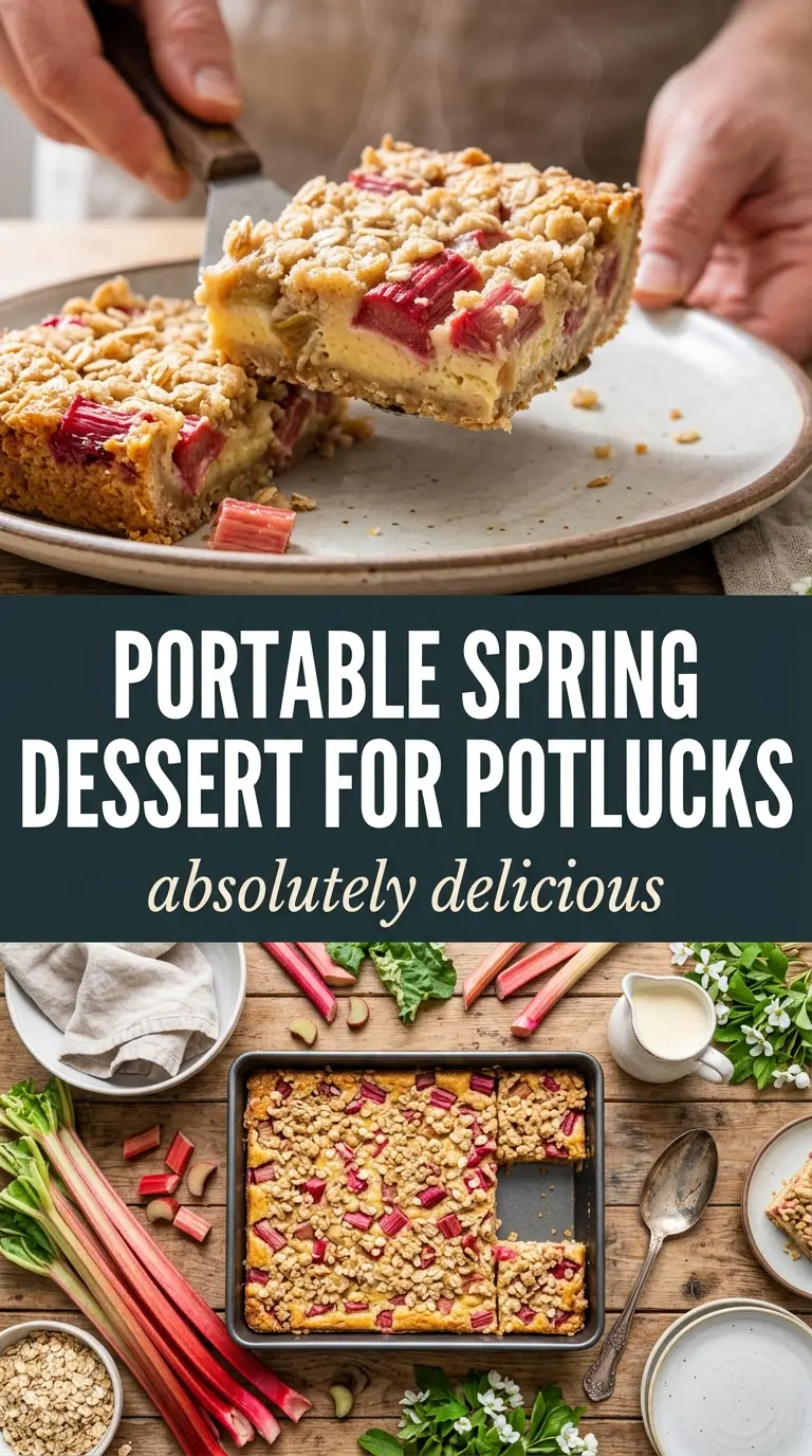 Rhubarb pudding bars creamy layered dessert