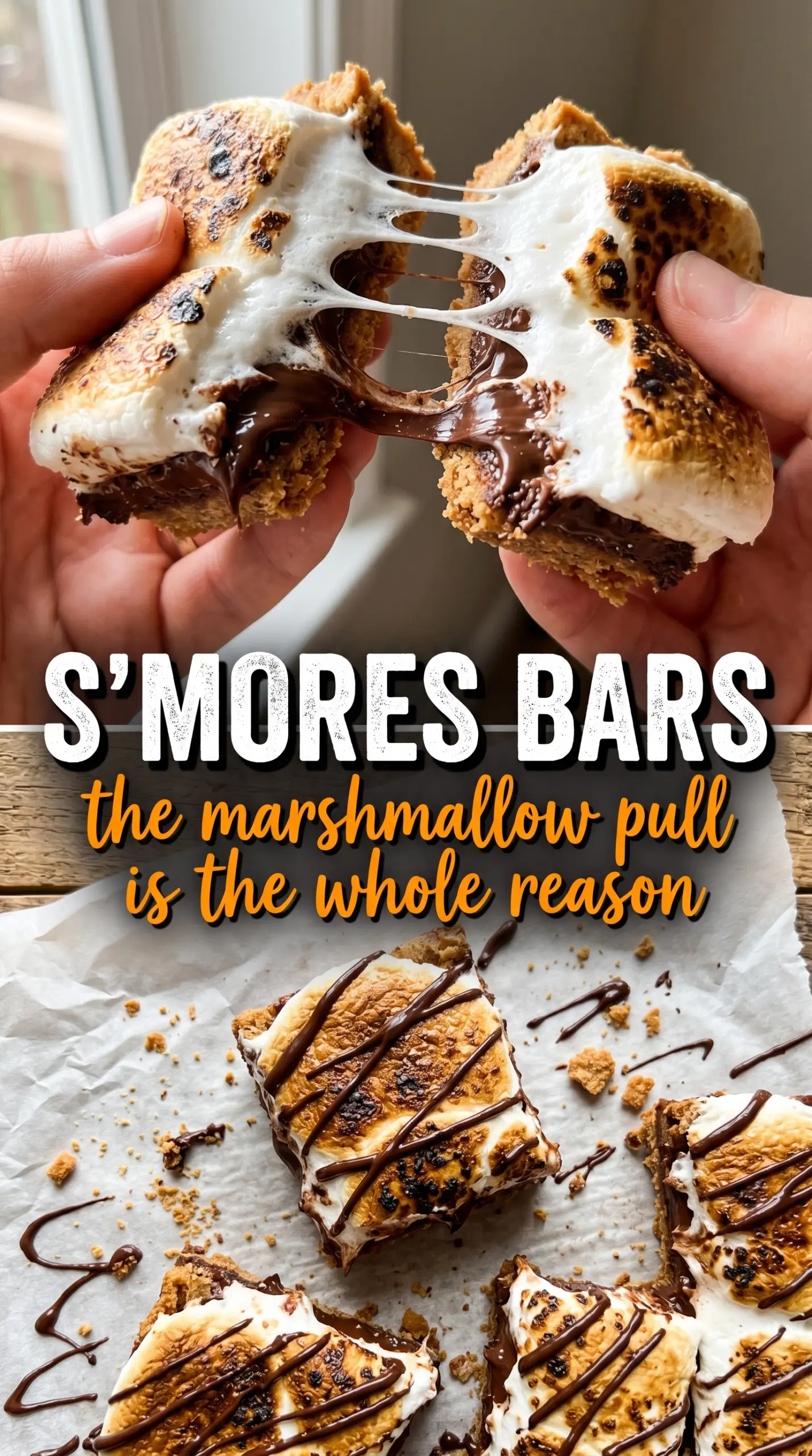 S'mores bars fudgy toasted marshmallow