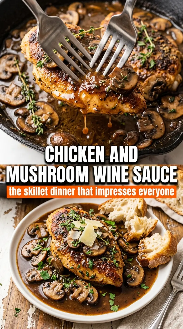 Cooked chicken with sauce and vegetables