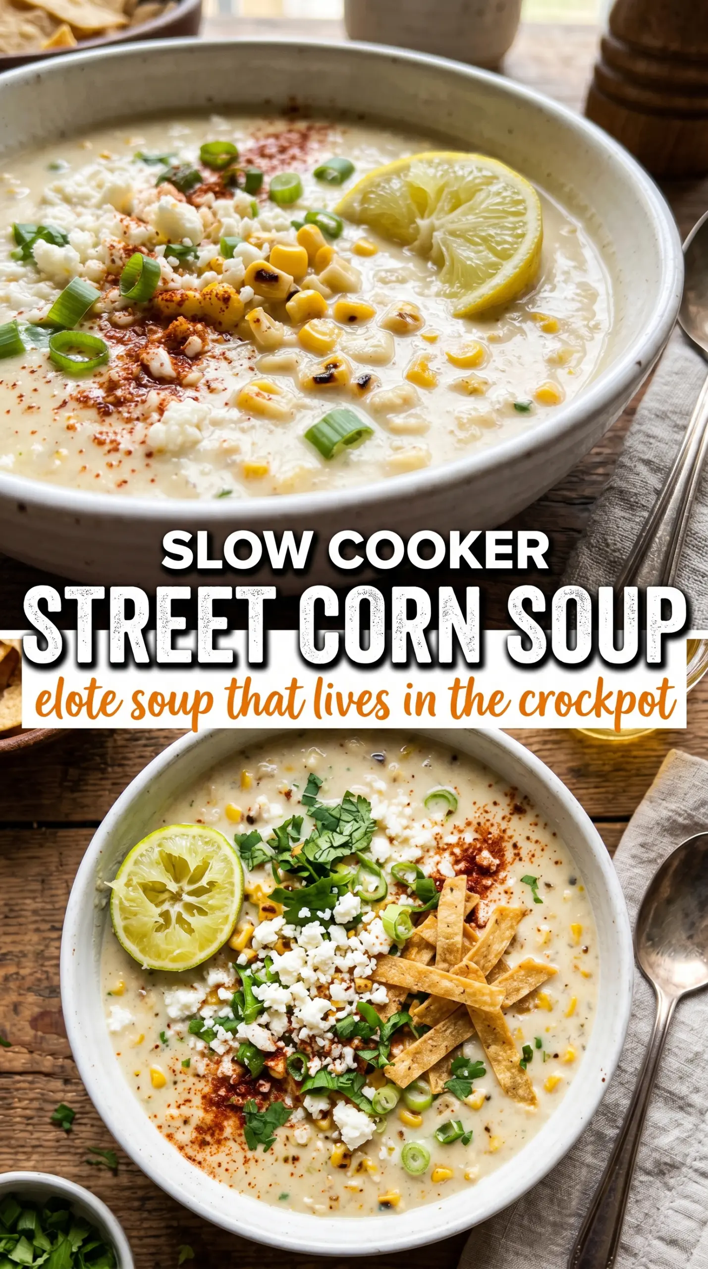 Slow Cooker Mexican Street Corn Soup creamy smoky