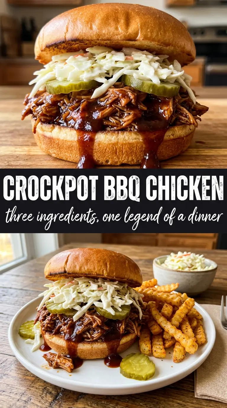 Sweet Baby Ray's crockpot chicken glossy shredded BBQ chicken