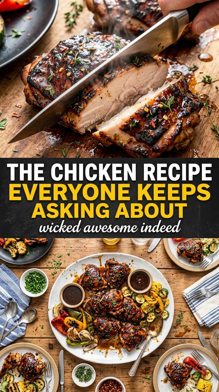 Wicked Awesome Chicken glazed grilled chicken thighs caramelized