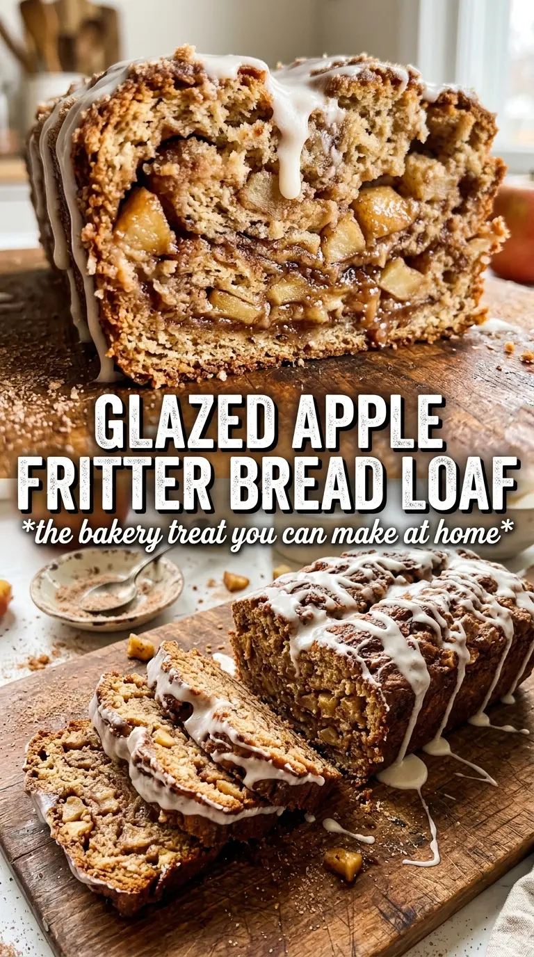 Amish Apple Fritter Bread cinnamon apple glaze