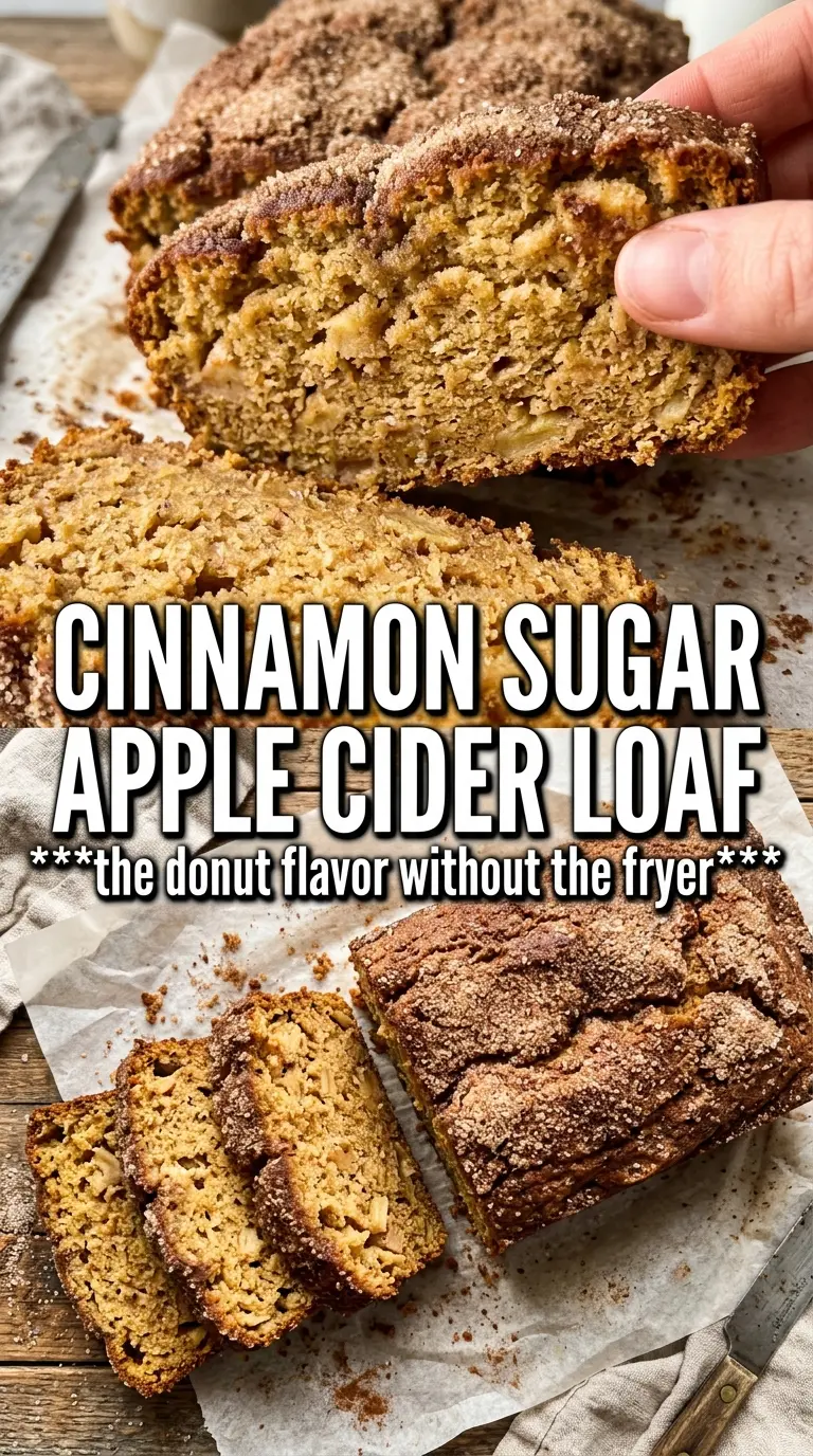 Apple Cider Doughnut Loaf Cake spiced cinnamon sugar