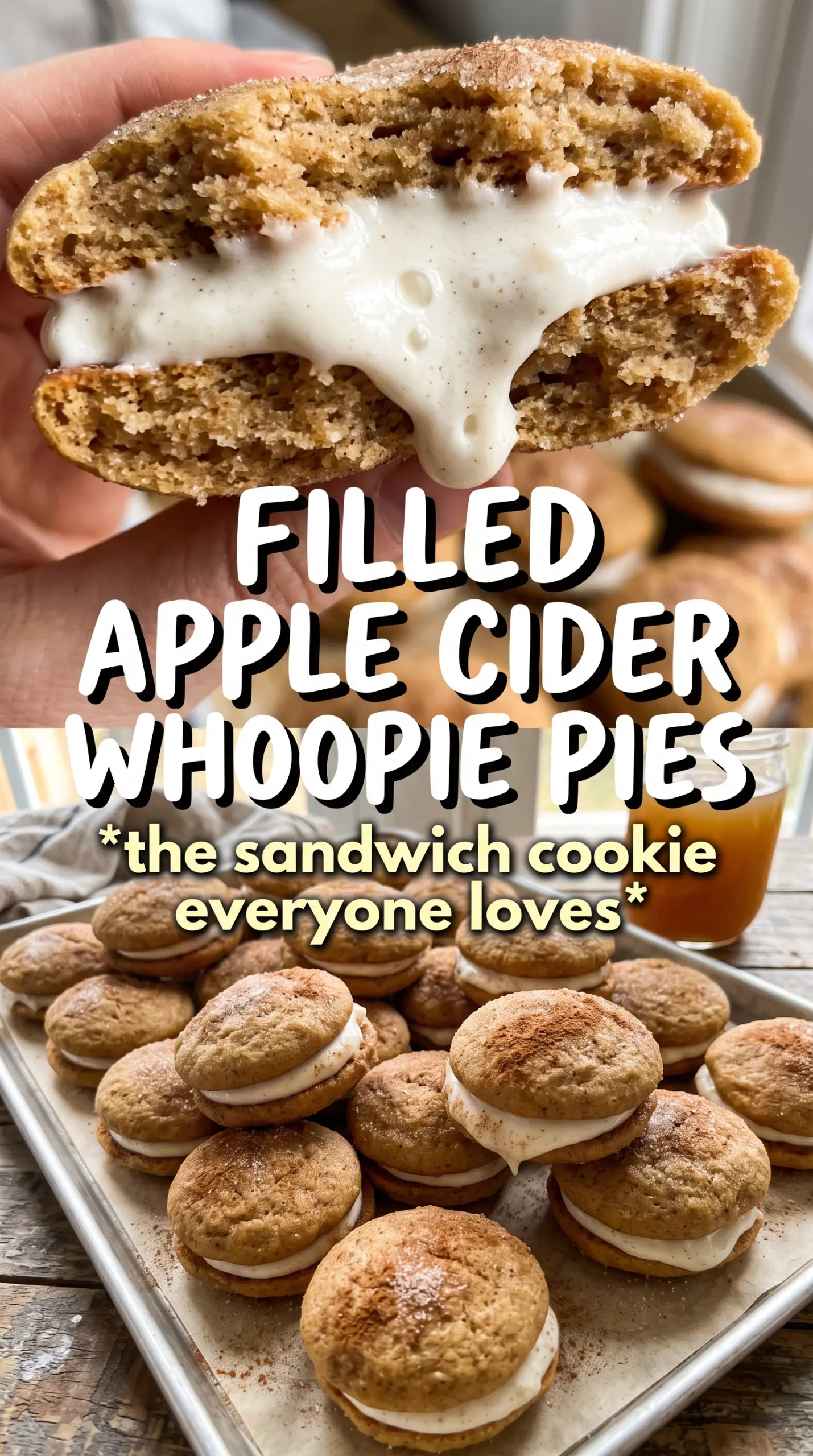 Apple Cider Whoopie Pies soft spiced cream cheese