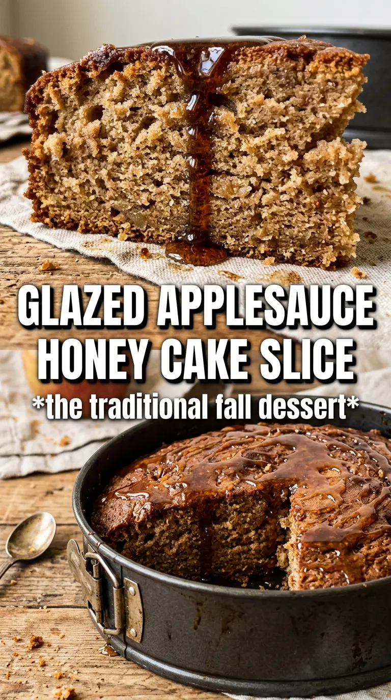 Applesauce Honey Cake golden crumb honey glaze