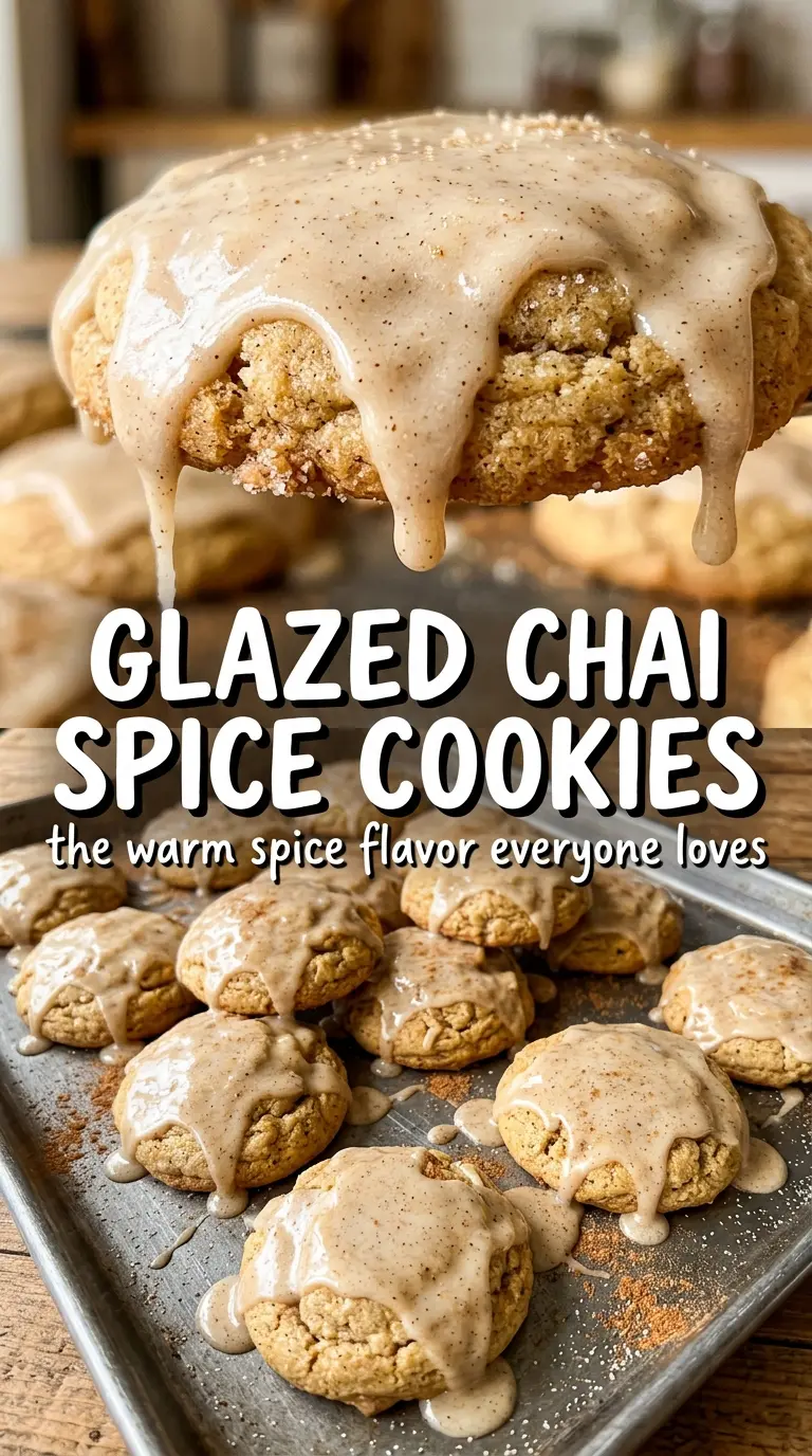 Chai Cookies soft spiced crinkle