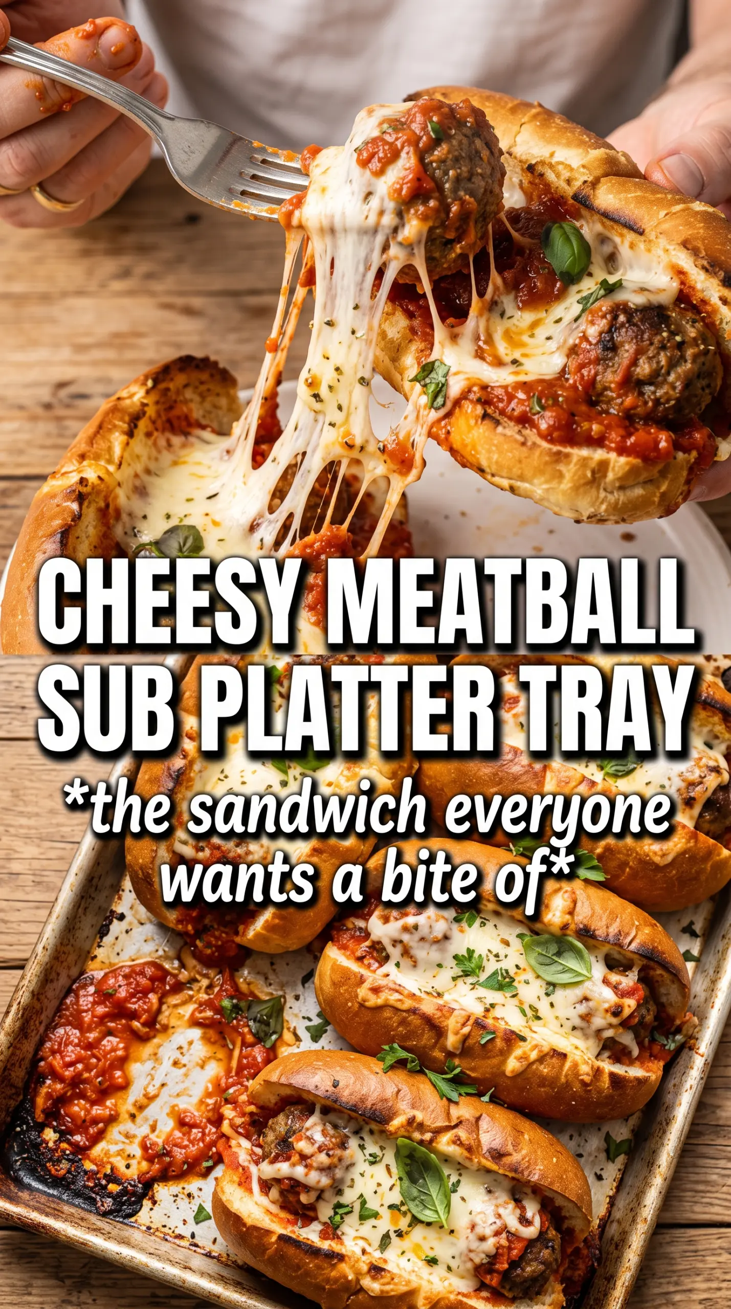 Cheesy Meatball Subs toasted melty basil