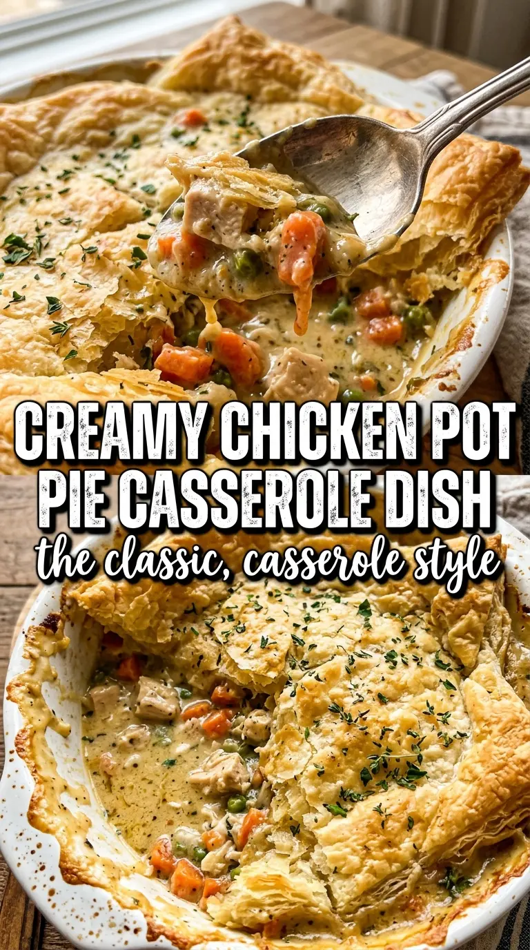 Chicken Pot Pie Casserole creamy golden biscuit topping