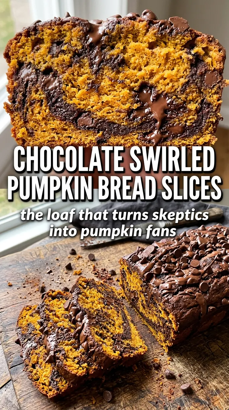 Chocolate pumpkin bread chocolatey spiced loaf