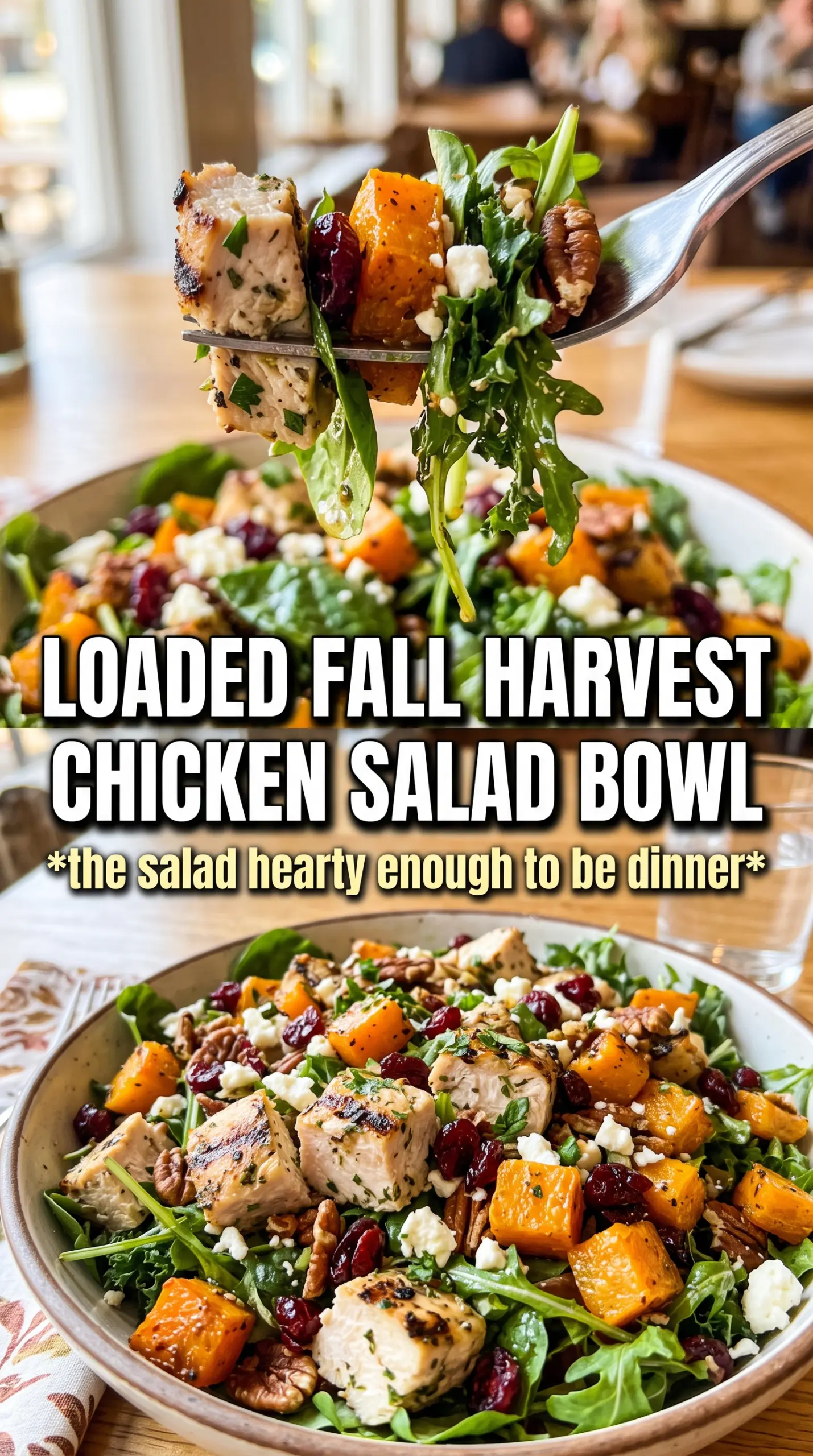 Chopped Fall Harvest Salad With Chicken colorful crisp maple balsamic