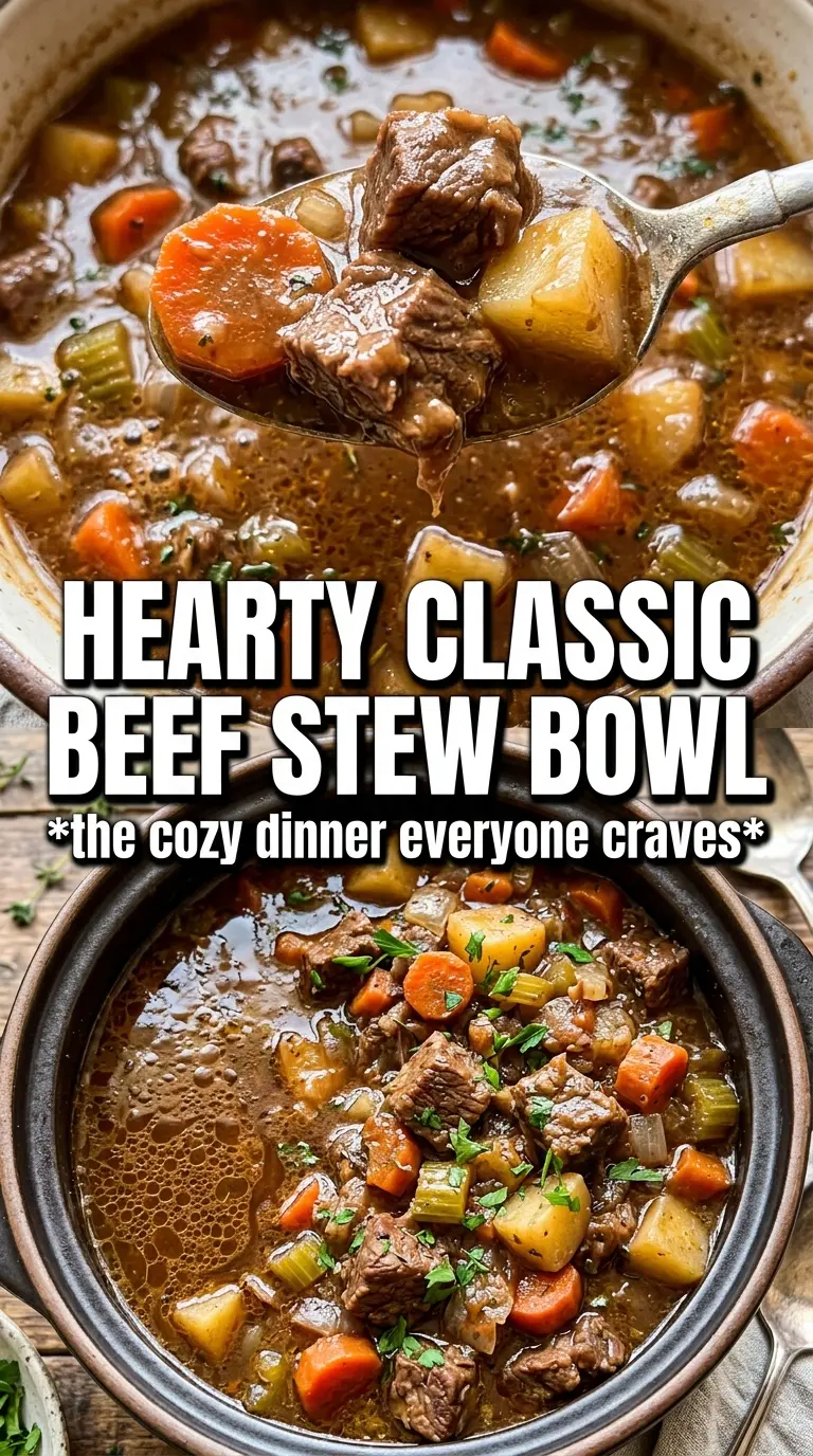 Beef Stew deep mahogany hearty