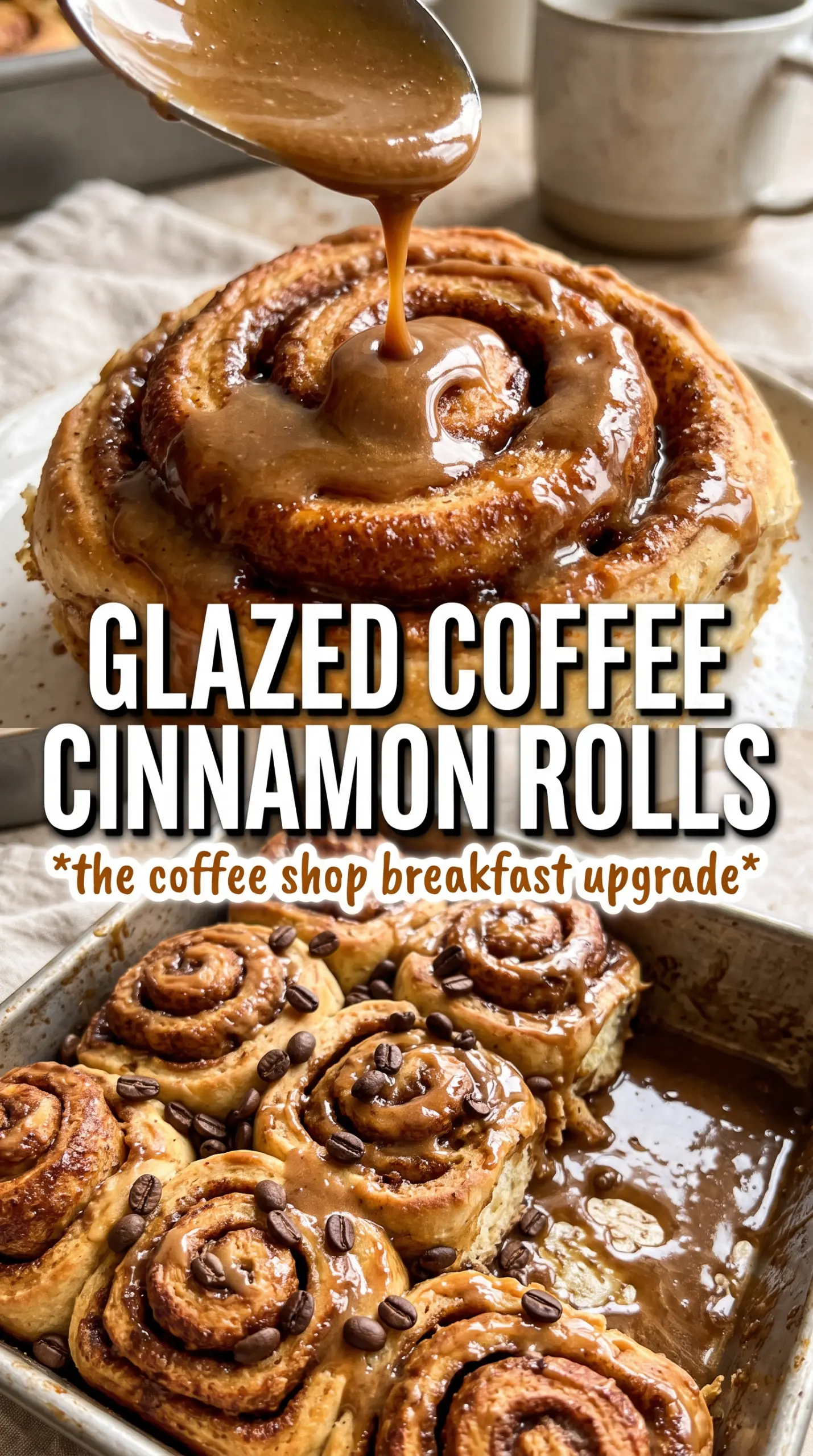 Coffee Cinnamon Rolls coffee-swirled glazed