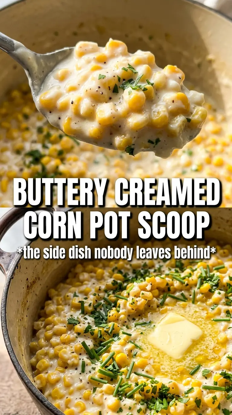 Creamed corn creamy buttery chives