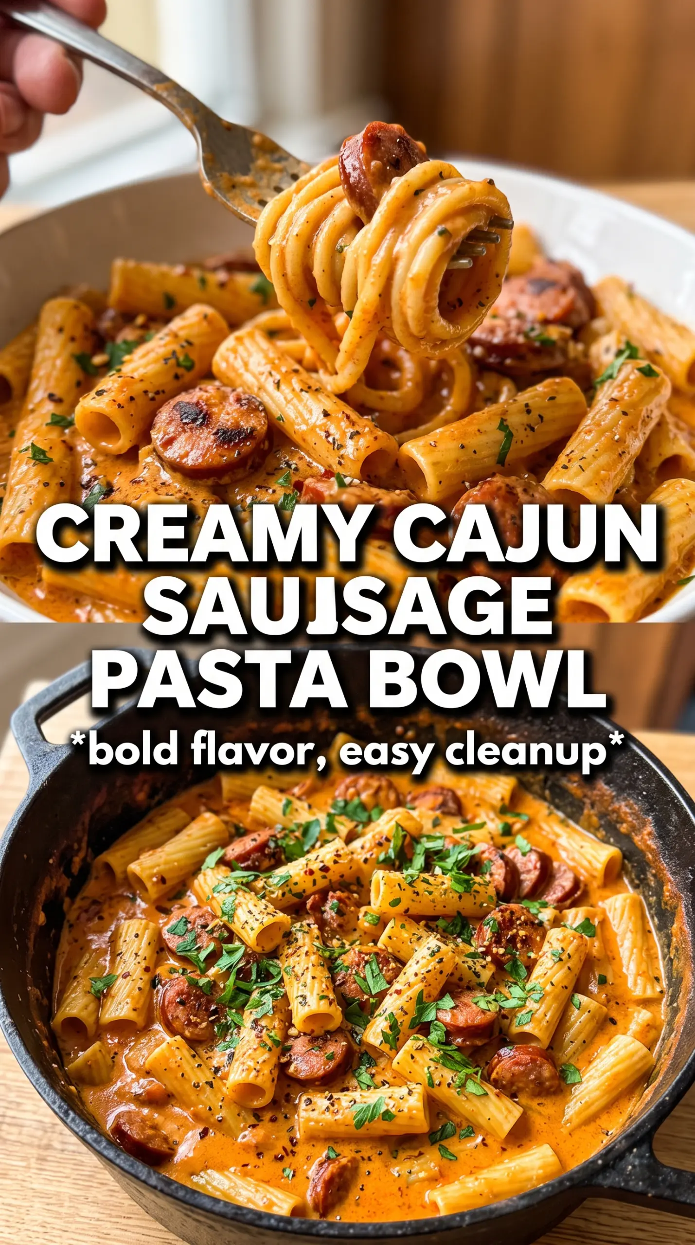 Creamy Cajun Sausage Pasta smoky creamy penne
