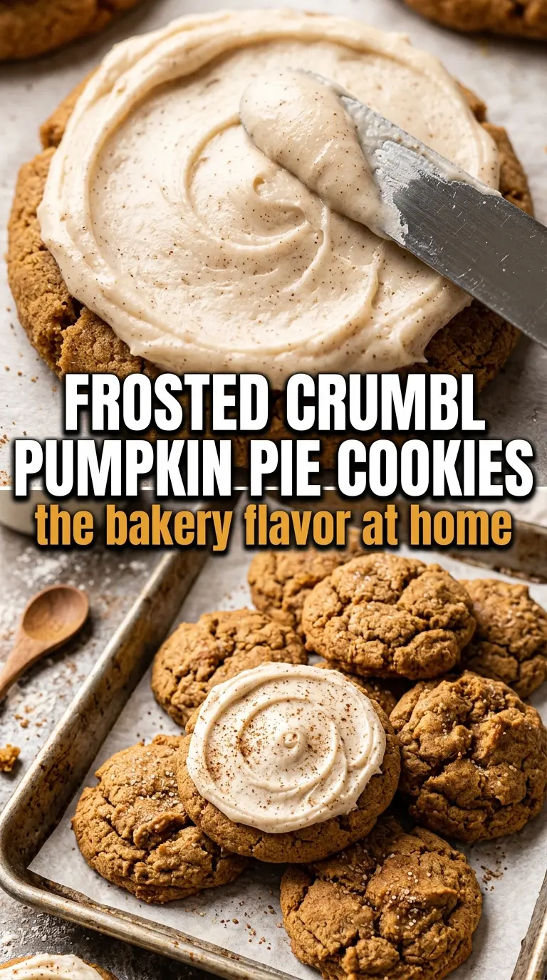 Crumbl Pumpkin Pie Cookies thick frosted cinnamon