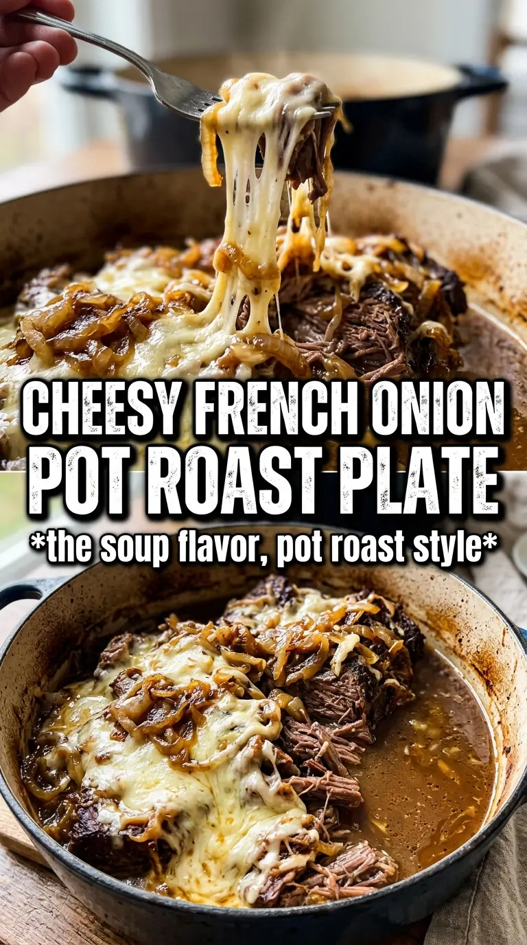 French Onion Pot Roast savory caramelized Gruyere