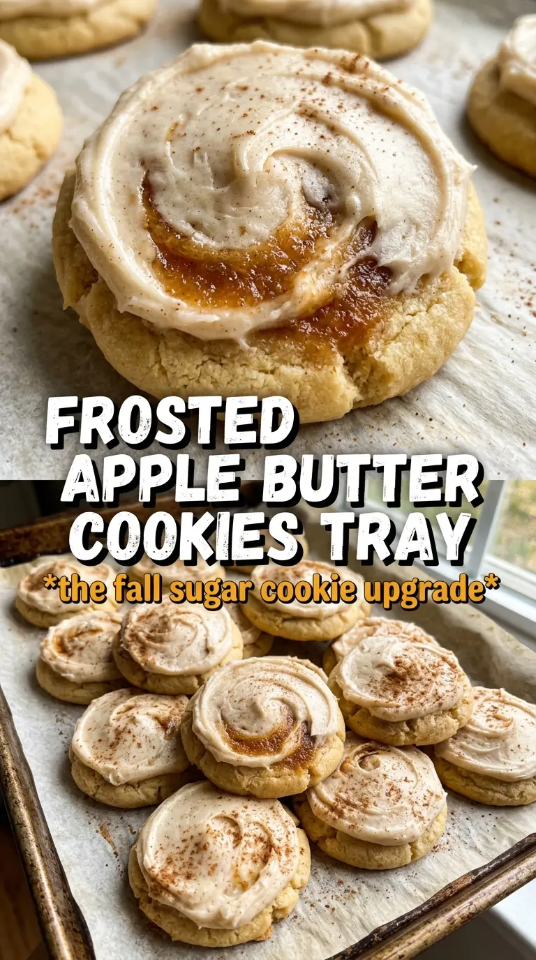 Frosted Apple Butter Sugar Cookies soft frosted cinnamon