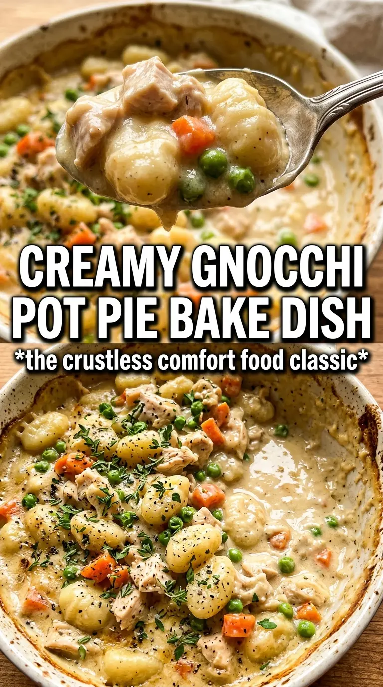 Gnocchi Chicken Pot Pie golden creamy comforting