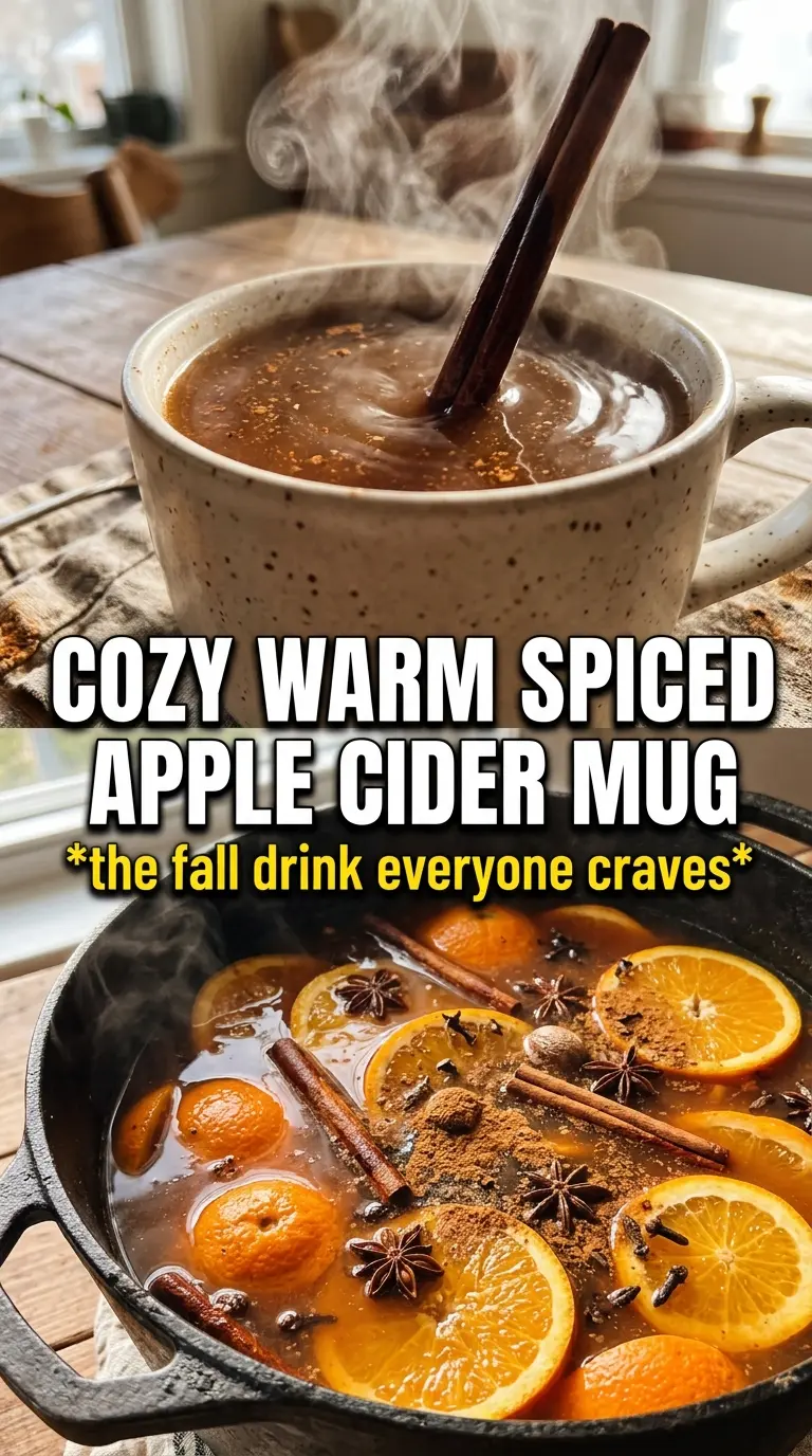 Homemade apple cider golden spiced warm