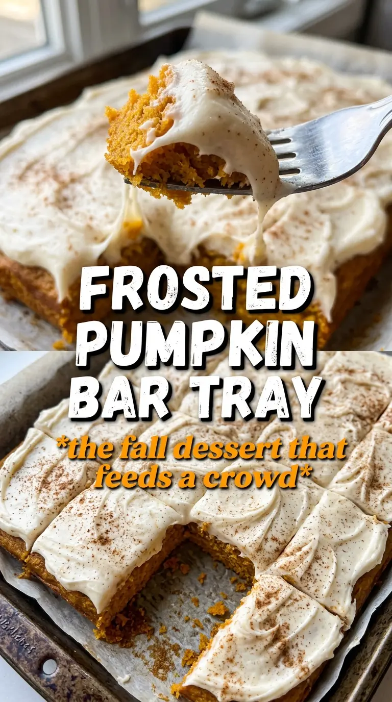 Pumpkin Bars creamy spiced frosting