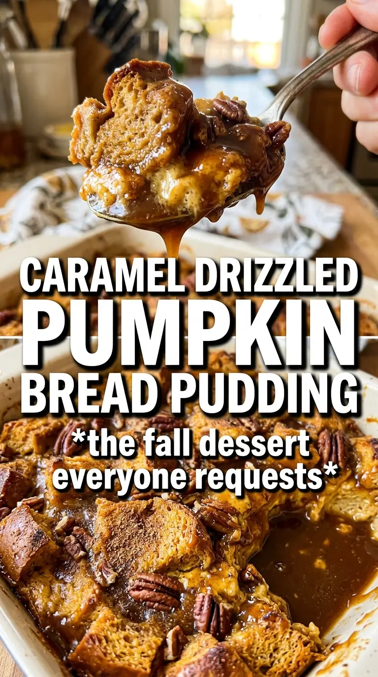 Pumpkin Bread Pudding custardy caramelized bourbon