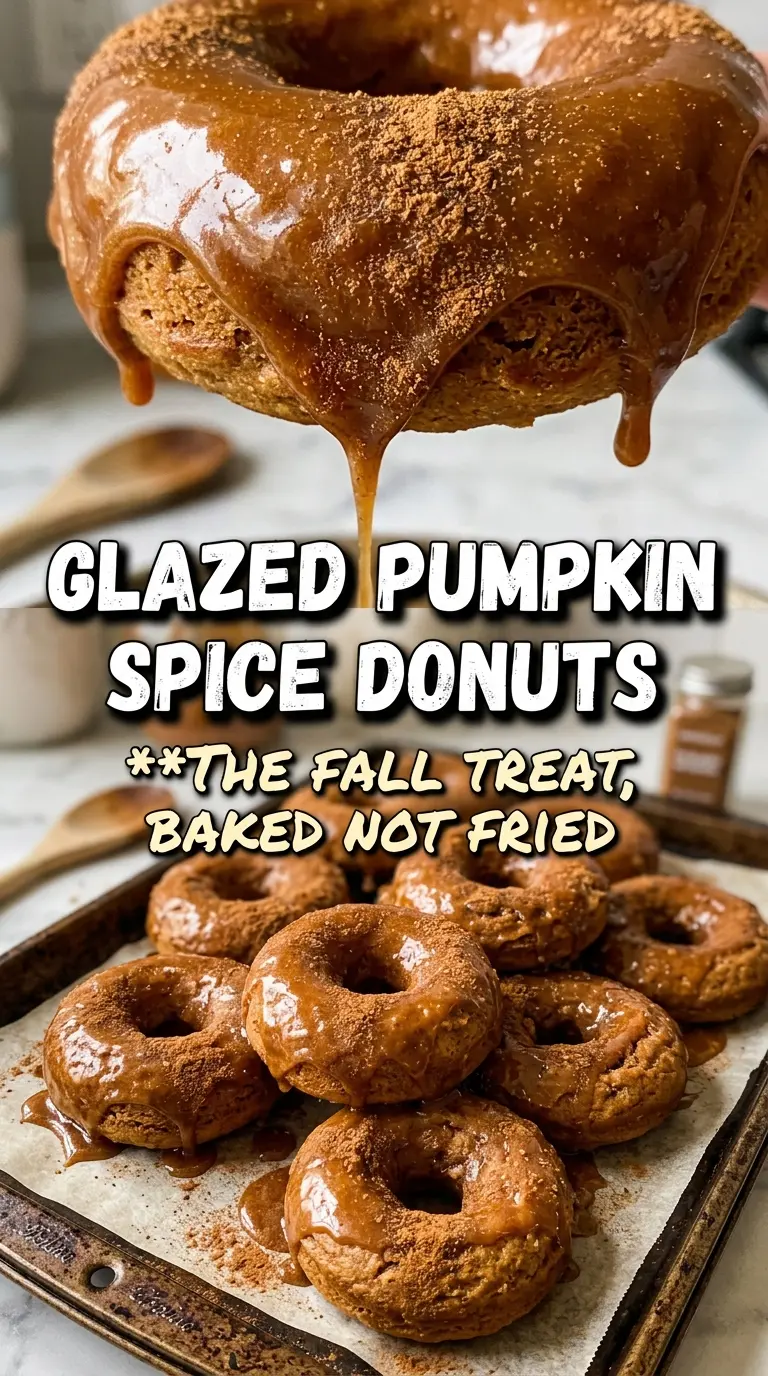 Pumpkin Spice Baked Donuts golden spiced cinnamon glaze